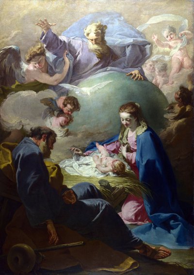 Nativité avec Dieu le Père et le Saint-Esprit - Giambattista Pittoni